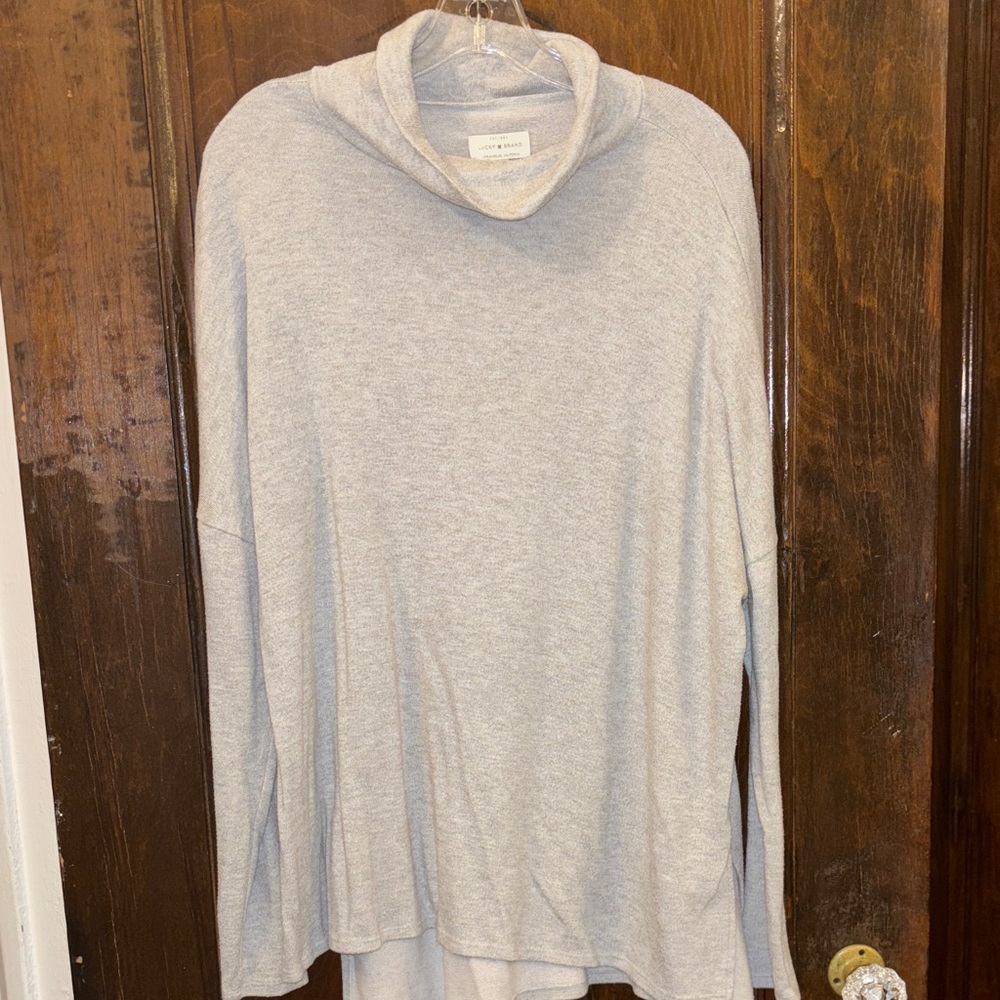 Lucky Brand Light Gray Turtleneck Sweater